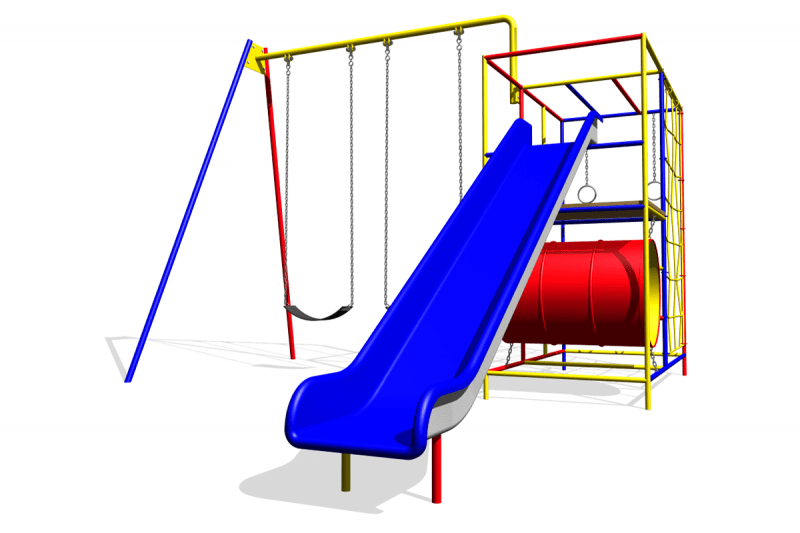 SLIDE & SWING JUNGLE GYM Safeplay Jungle Gyms