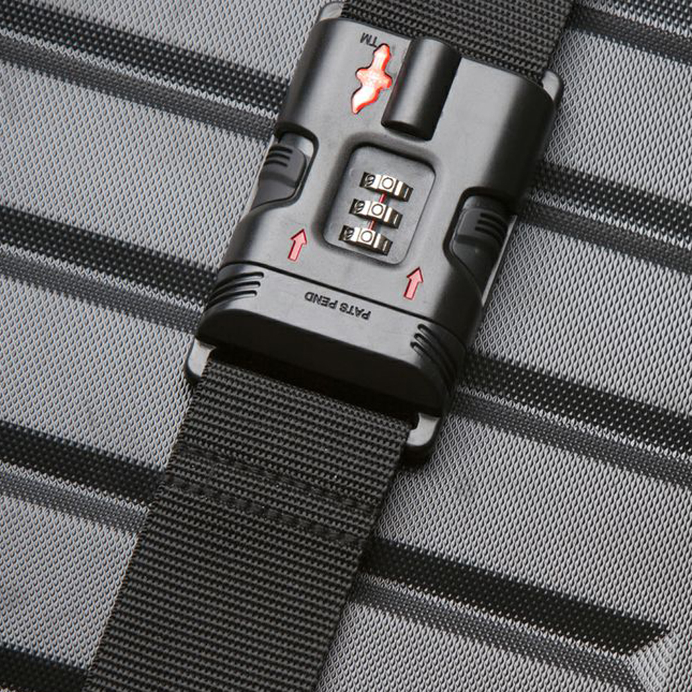 TSA Accepted Luggage Strap Black, Safe Skies TSA Locks
