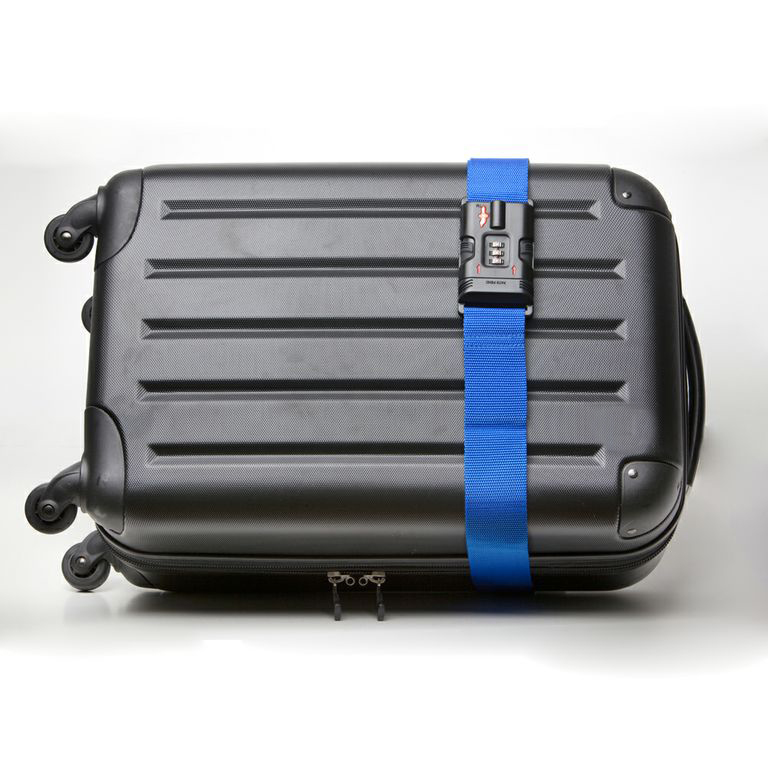 TSA Accepted Luggage Strap Blue, Safe Skies TSA Locks