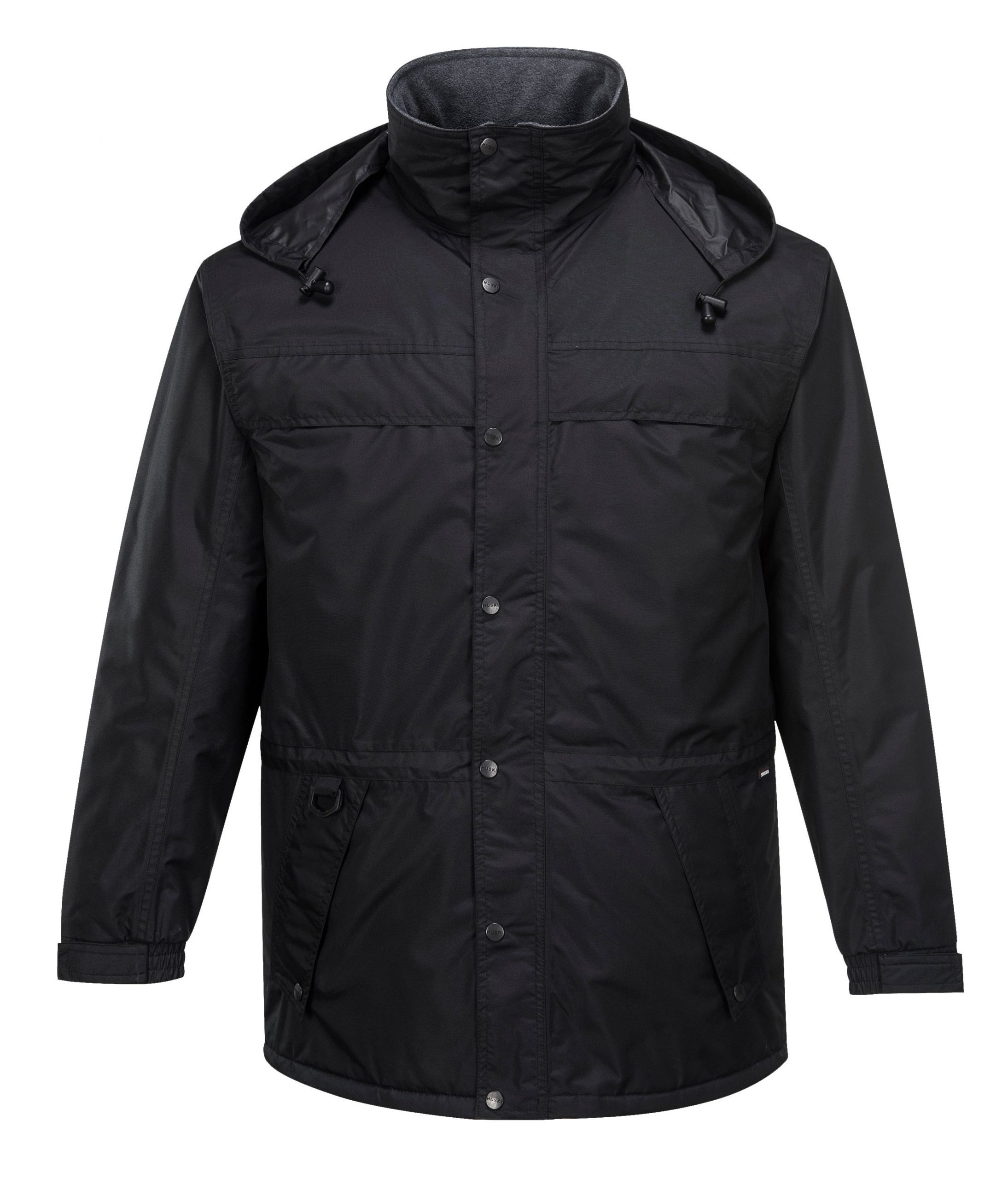 HUSKI EVEREST JACKET a long line jacket with polar fleece lining