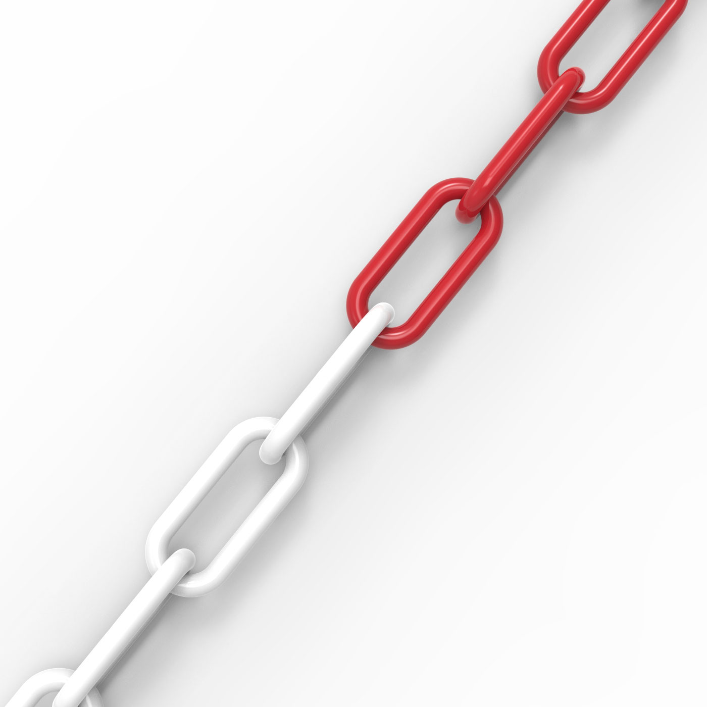 Plastic Safety Chain Red/White SafetyFind
