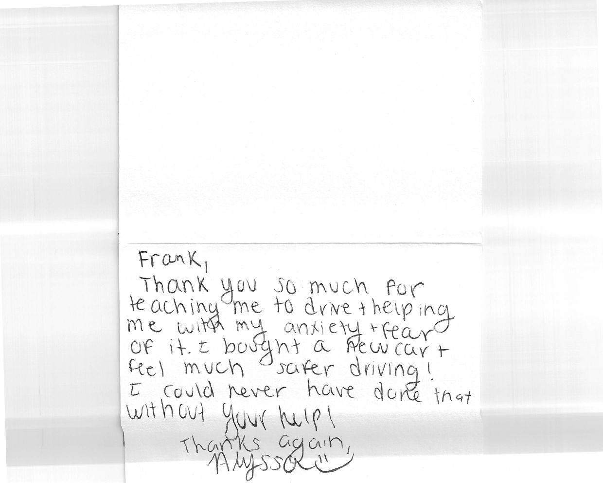 Safety First Driving School Testimonials