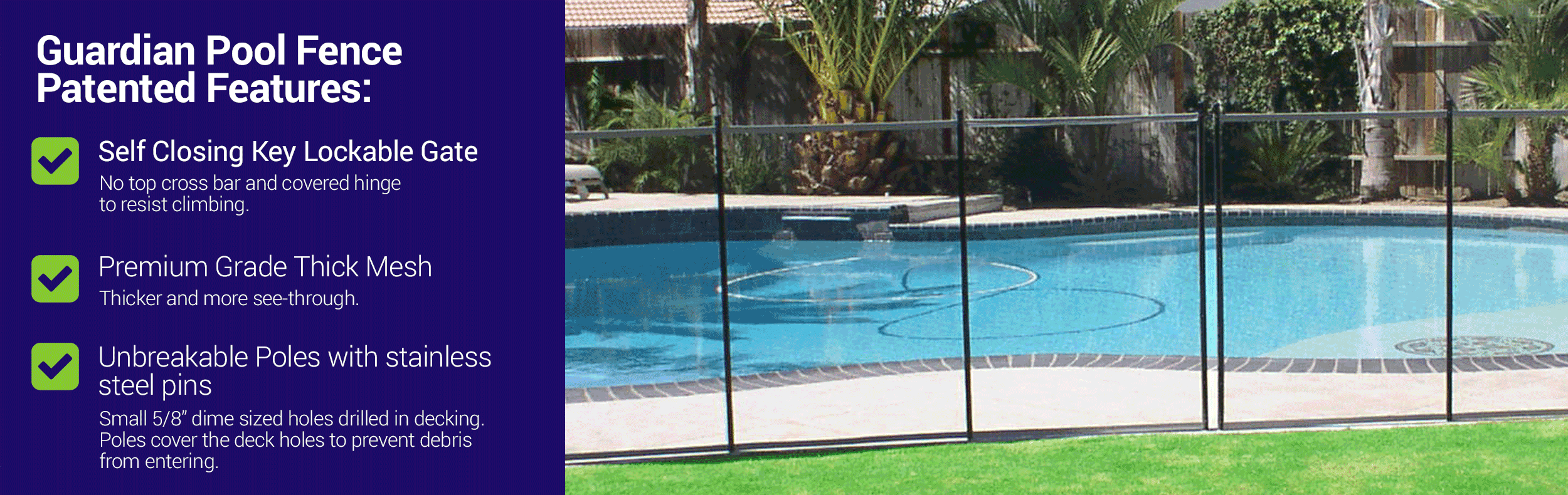 Guardian Pool Fence Swimming Pool Safety for children, pets