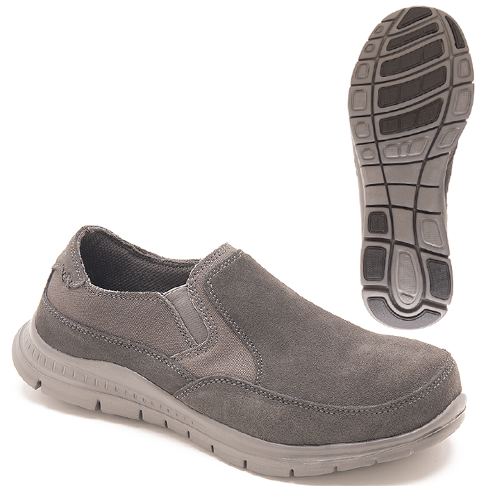 Men’s Grey SlipOn Safety Shoe Safety Zone