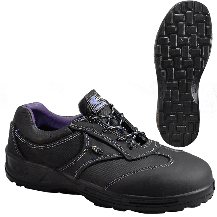 Women’s Black /Purple Athletic Safety Shoe Safety Zone