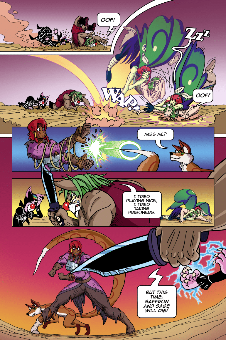 SAFFRON AND SAGE TEAM UP TO BATTLE...THE DEADLY DINGO DUO! Saffron