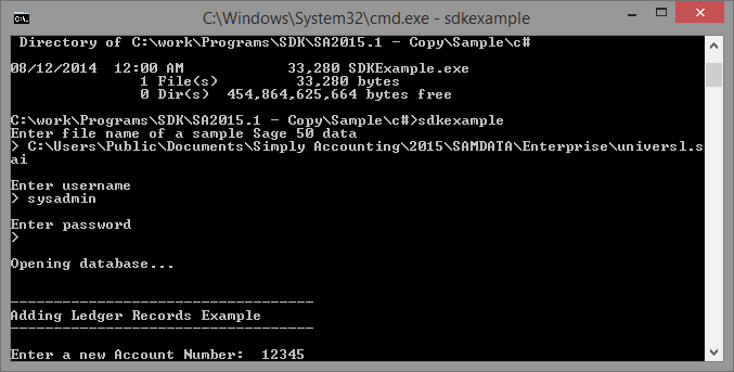 SDK 2015 Error Sage 50 CA Accounts Payable / Receivable Modules