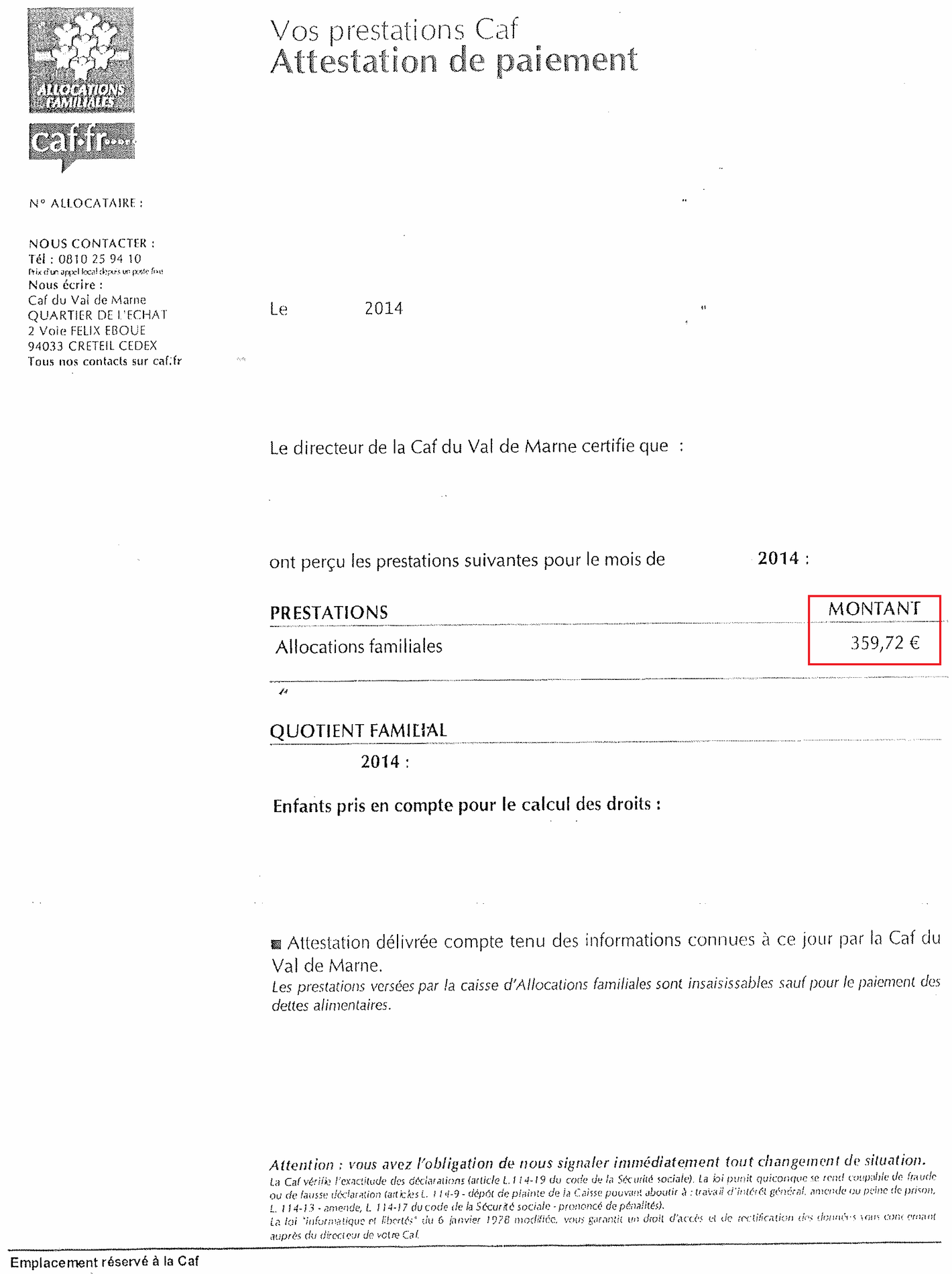 quotient familial caf 2023 Le Quotient Familial