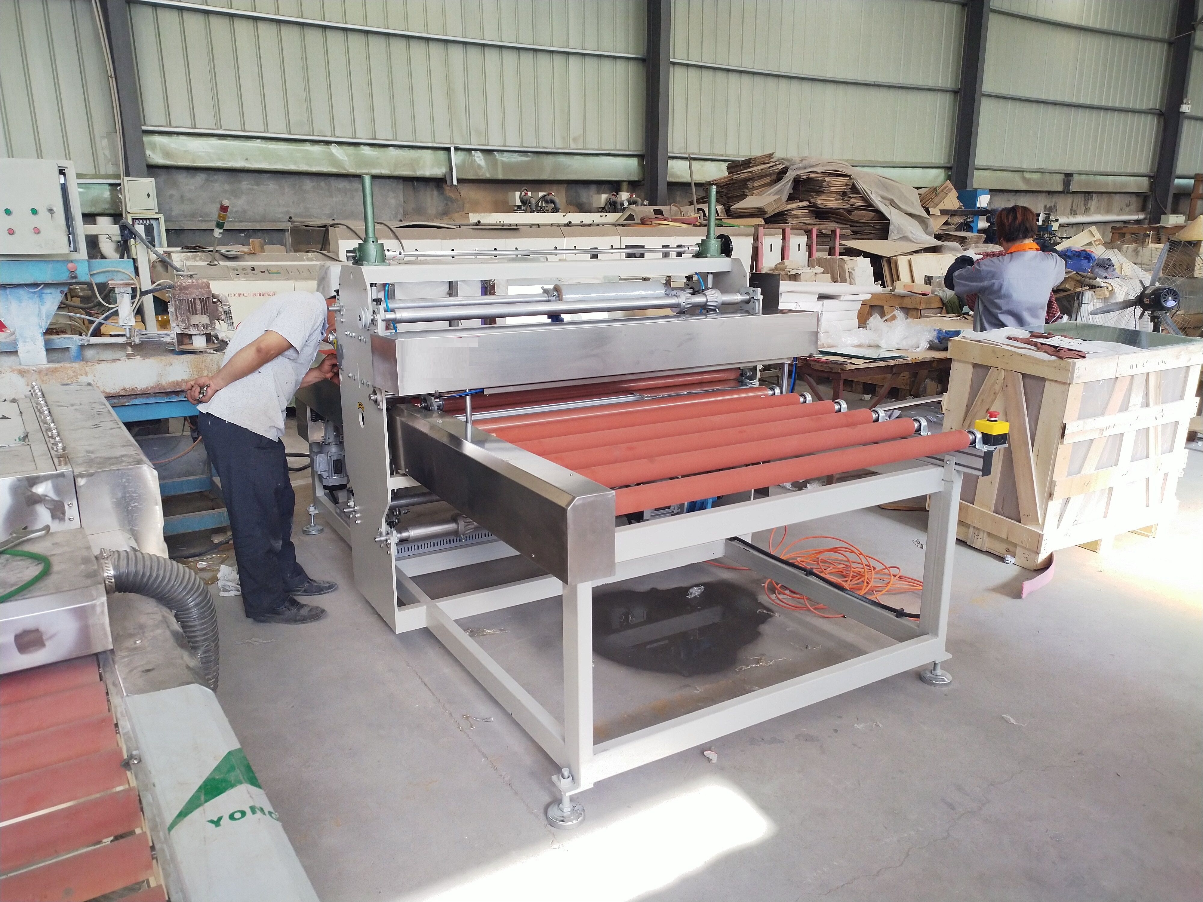 China Glass Mirror ExplosionProof Film Laminating Machine ,Glass