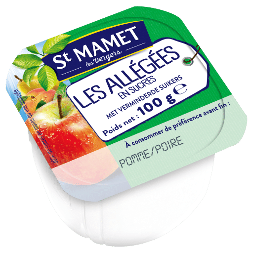 Compote de pomme / poire allégée en sucres St Mamet professionnel
