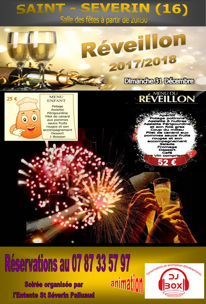 Réveillon de la StSylvestre à SaintSéverin SaintSéverin Village