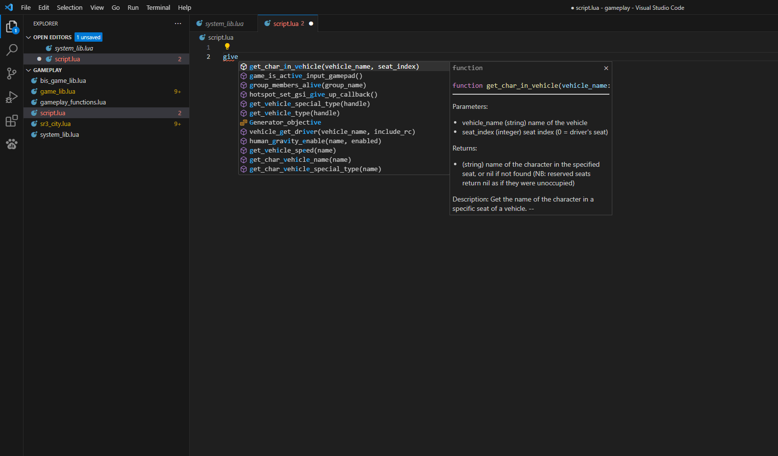 How to create a lua script (for SaintExec) Saints Row Mods