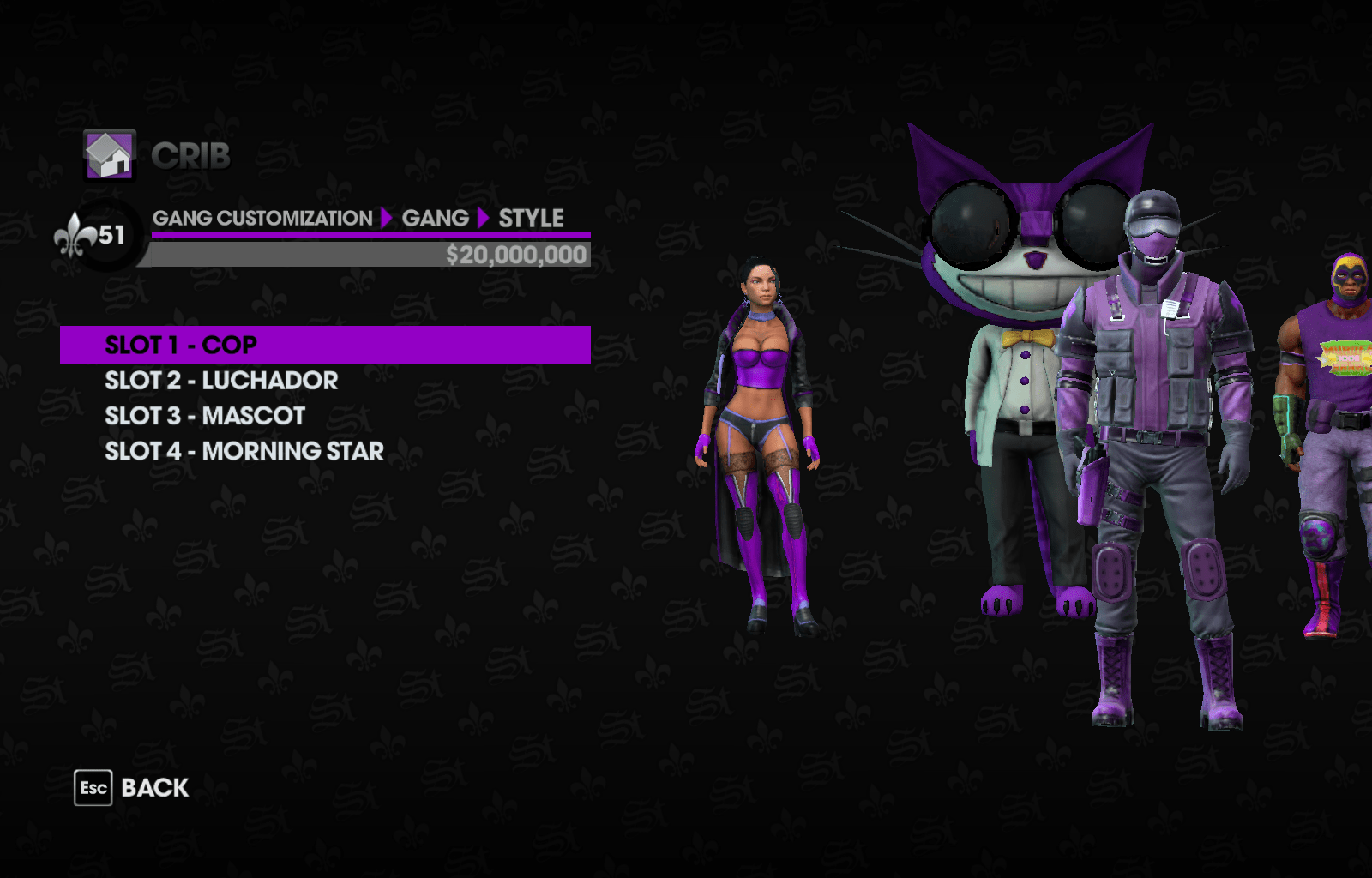 Original Colors for Gang Customization Saints Row Mods