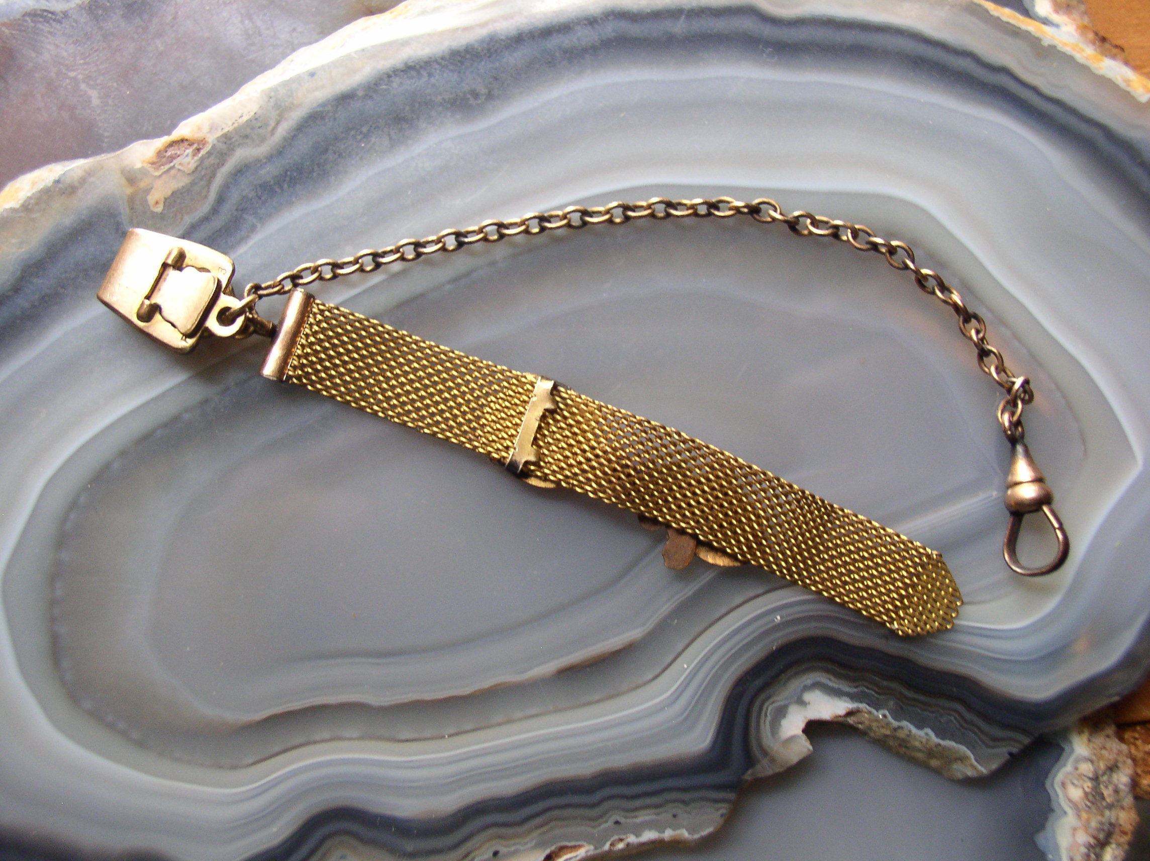 Antique Gold Filled Vest Pocket Watch Chain Fob Finberg Mfg Co