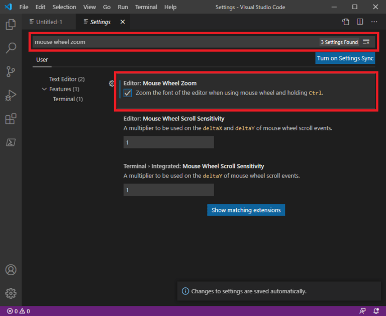 How to enable mouse scroll zoom in Visual Studio Code Sai Sci Tech