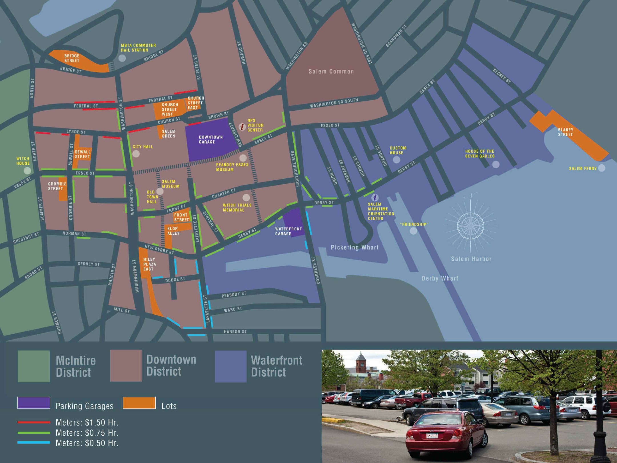 Salem Night Tour Parking Map of Salem