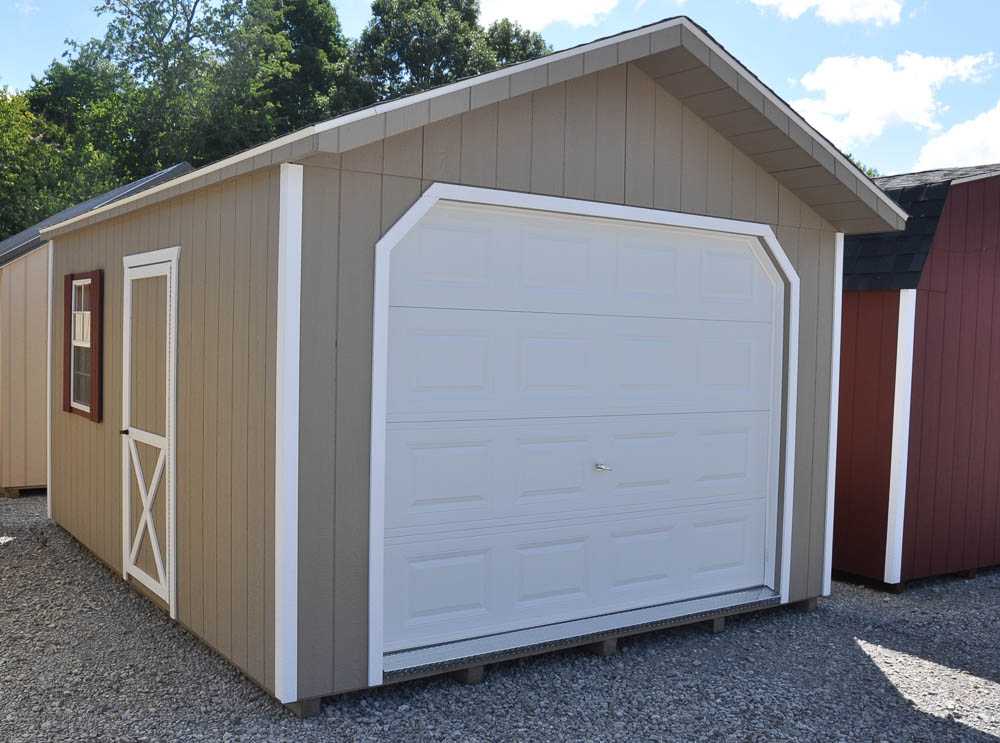 24'x24' Hartford Double Wide Garage Custom Built Garages, Peak Style