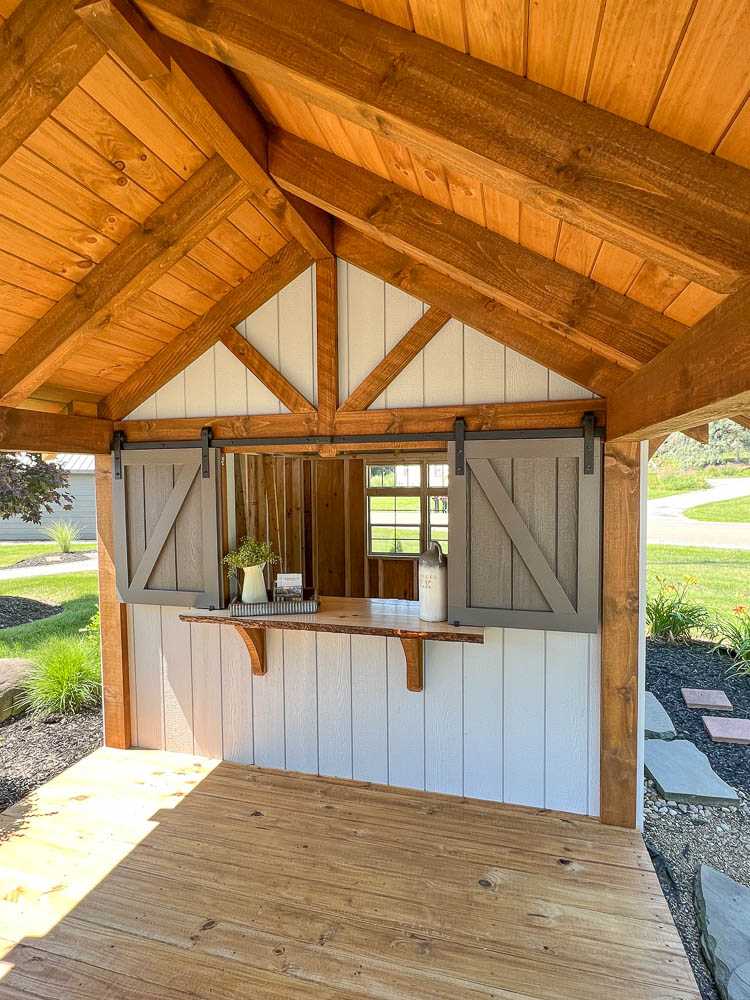 10'x20' Farmhouse Pavilion Pavilions, Peak Style Sheds ('A' Frame) Sales & Prices