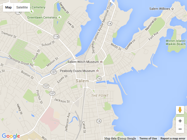 Salem Massachusetts - Sites and Attractions City Map