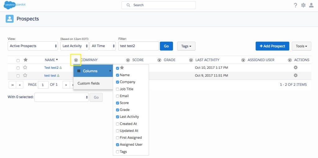 How many custom fields can be created in salesforce Einstein Hub