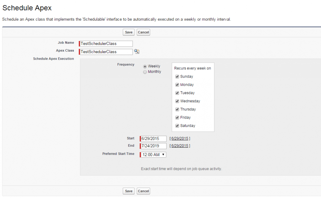 job schedule in Salesforce by using Apex Salesforce Tutorial