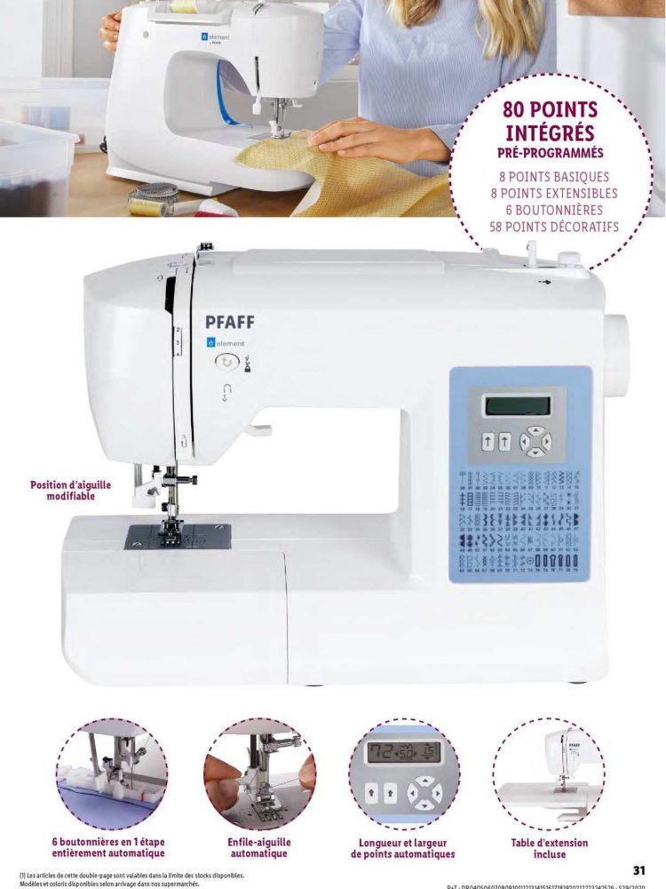 Machine à coudre Lidl PFAFF 2021 pourquoi choisir ce modèle