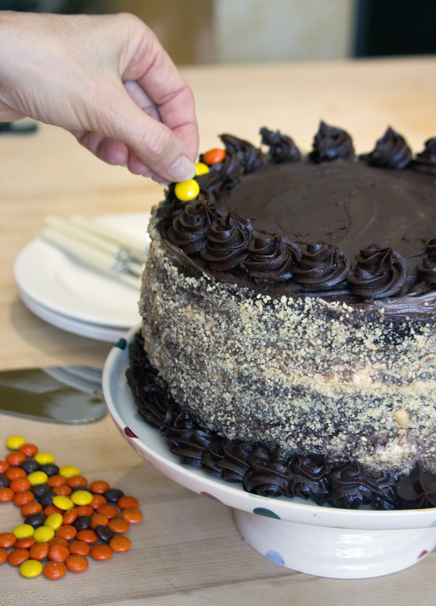 Happy Birthday with Chocolate and Peanut Butter Mousse Cake Salt and Serenity