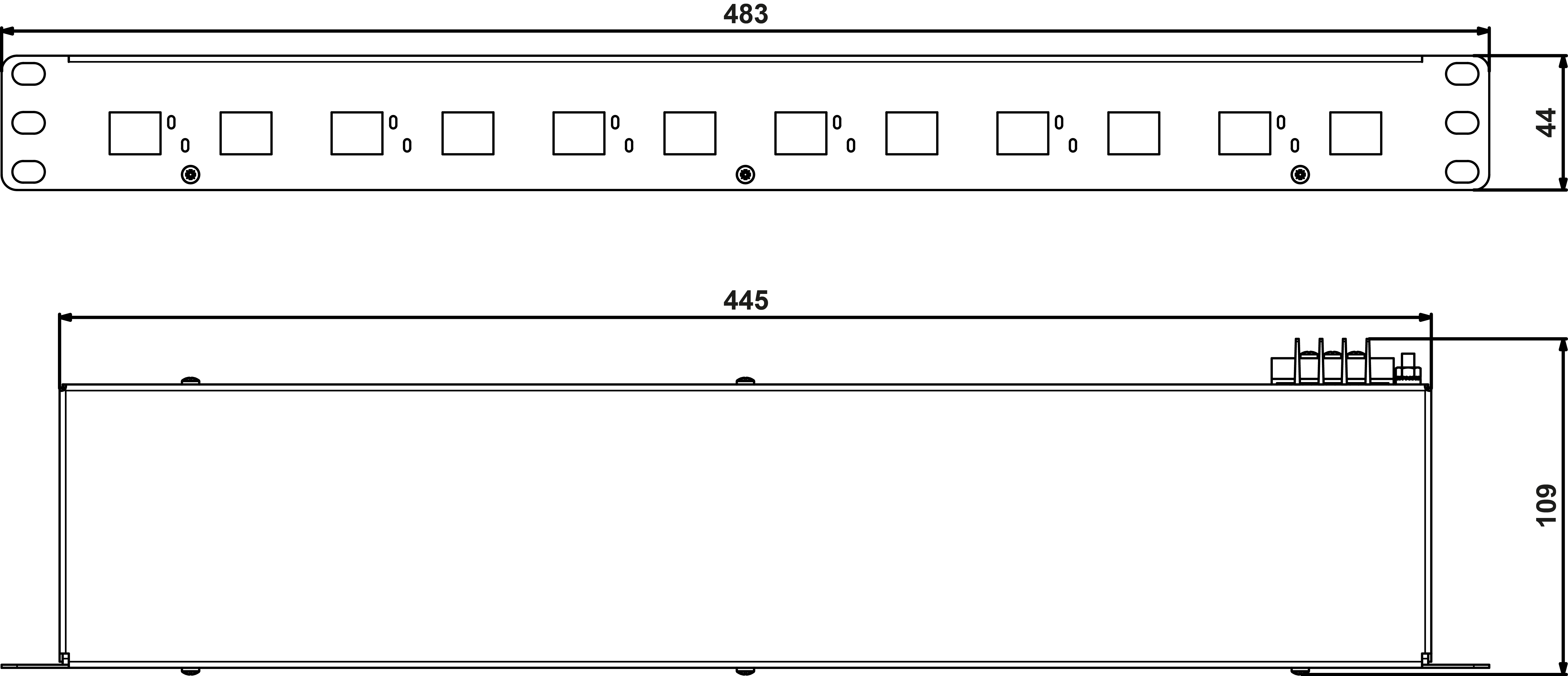 asiático Matón Dempsey 1u rack width Conveniente termómetro ingeniero