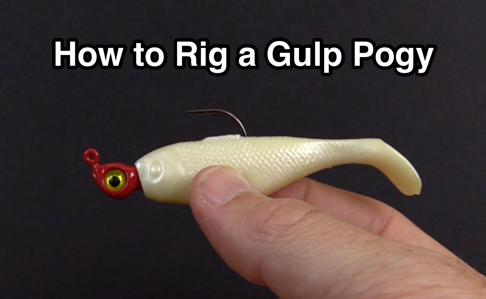 How To Rig A Berkley Gulp Pogy Soft Plastic Tail To Catch More Fish.