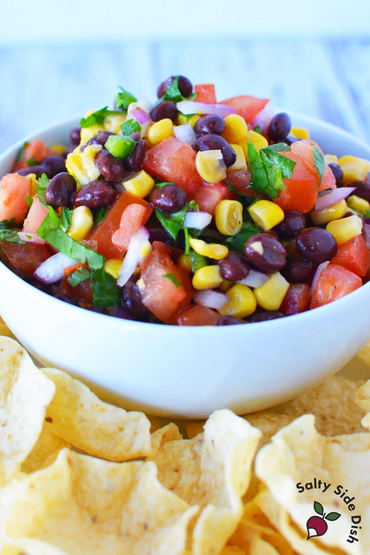 5 Minute Black Bean Salsa with Corn and Fresh Cilantro Easy Side Dishes