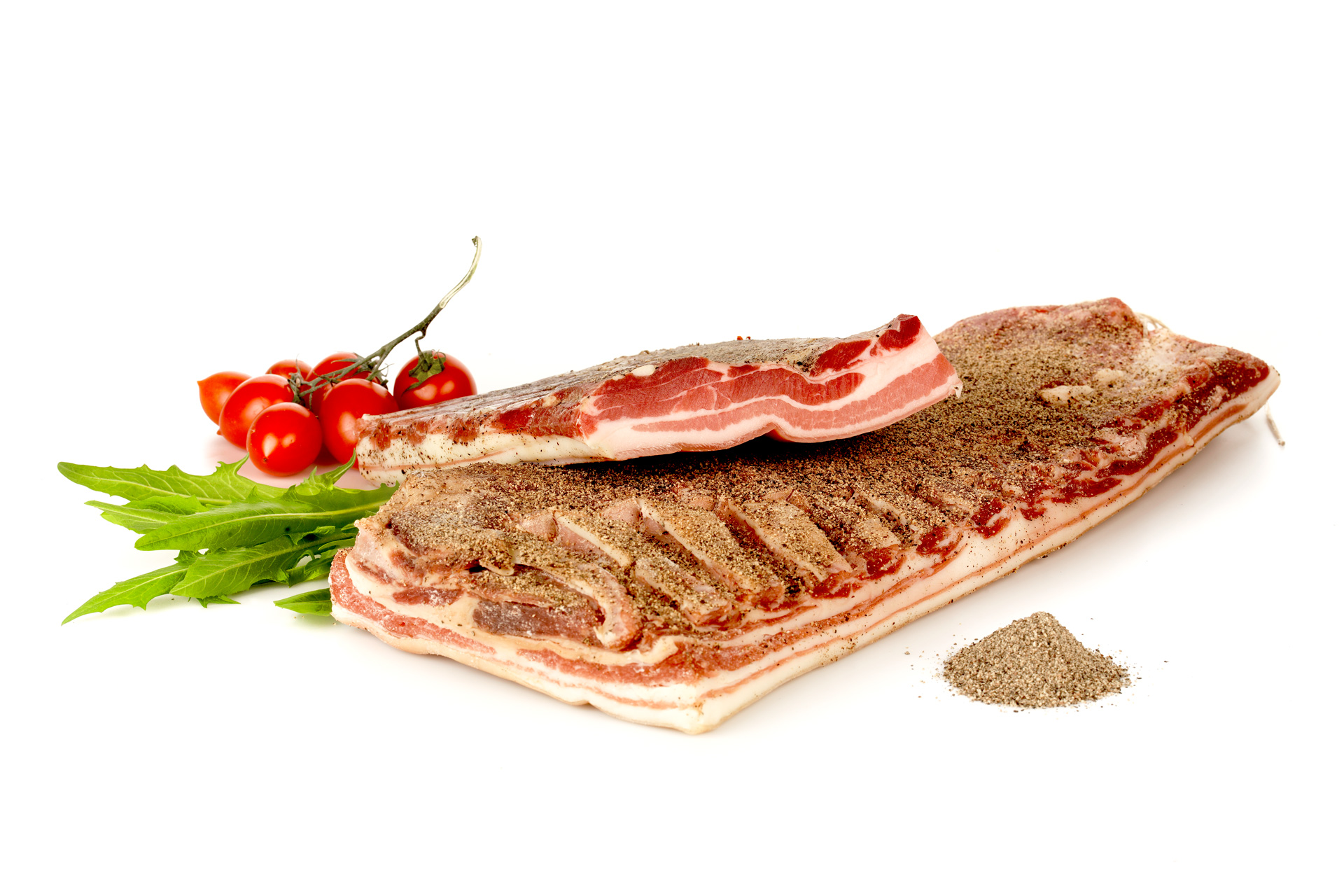PANCETTA TESA STAGIONATA A TRANCI 300g PEPPONE Peppone Salumificio dal 1924