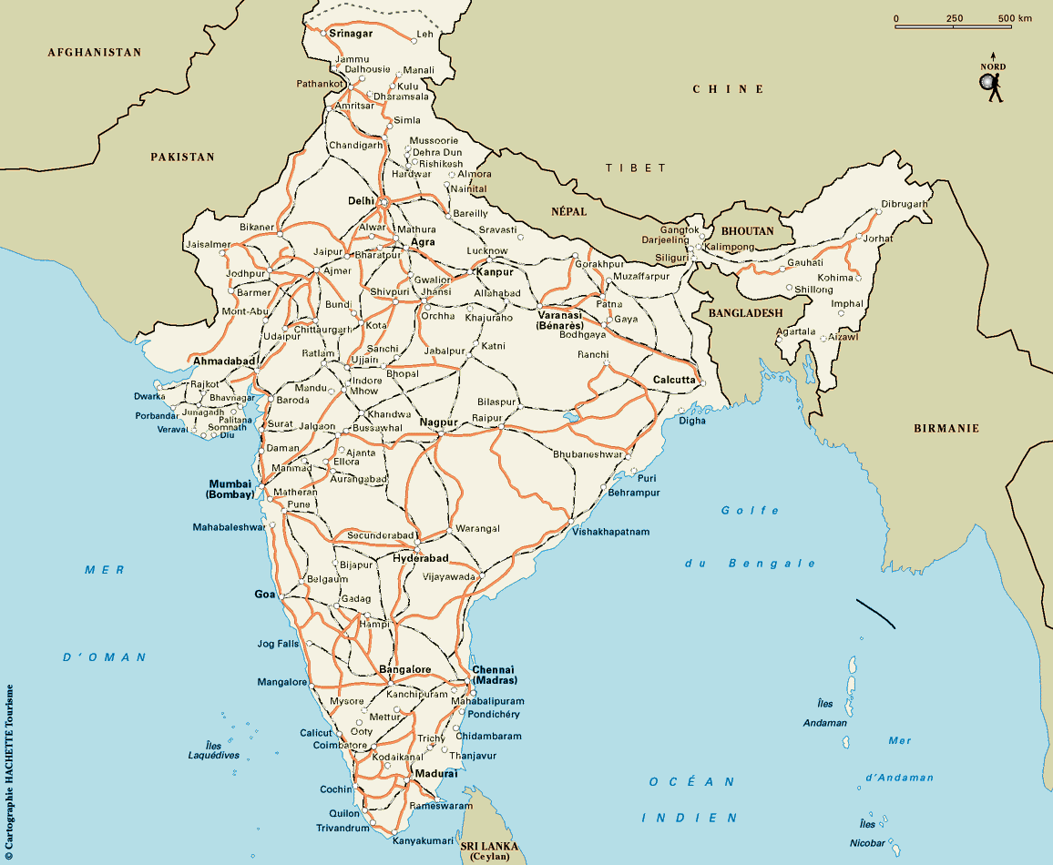 Nord Inde Carte Inde du nord informations pratiques pour le voyage Salut Terre