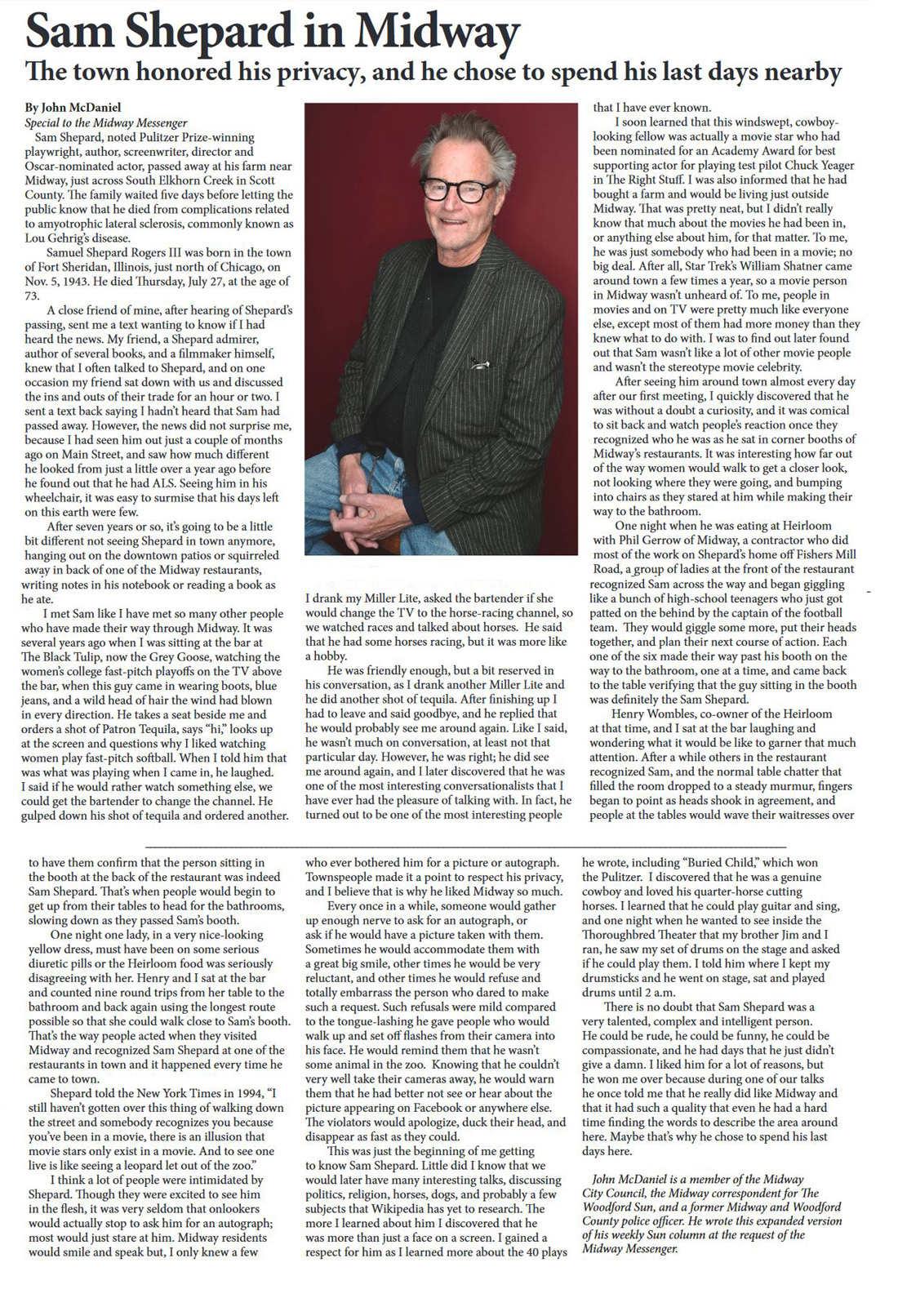 December 2017 News The Sam Shepard  Site