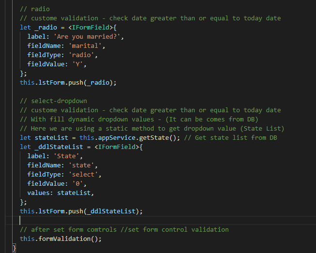 How to Create Dynamic Form with Controls, Validation in Angular 11