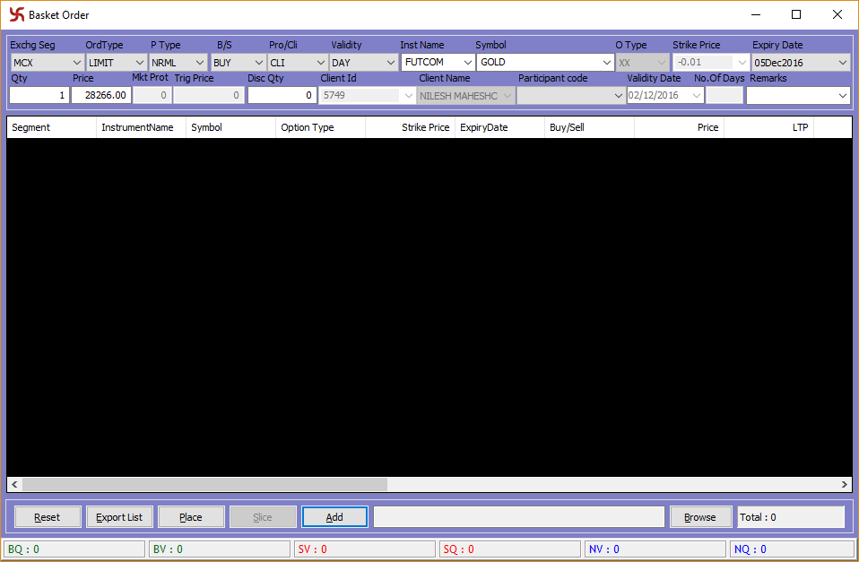 Basket Order Option Discount Brokers in India Samco Securities