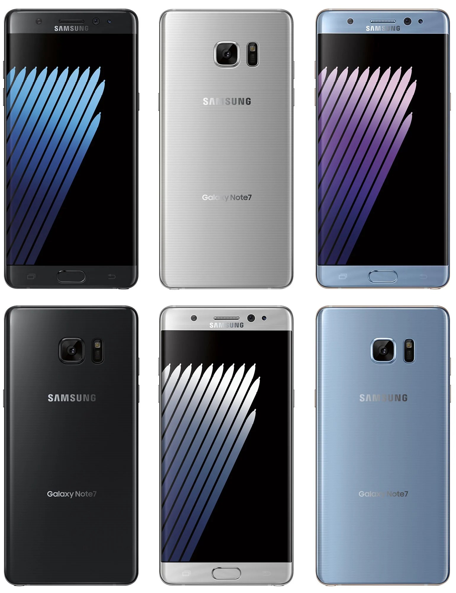 Samsung Galaxy Note 7 revealed in three color variants with iris