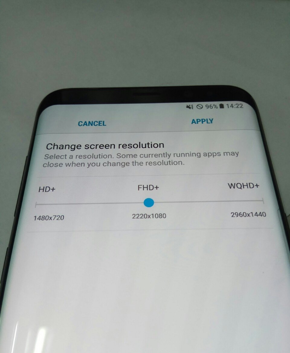 Leaked image shows Galaxy S8 screen resolution goes up to WQHD+, FHD+