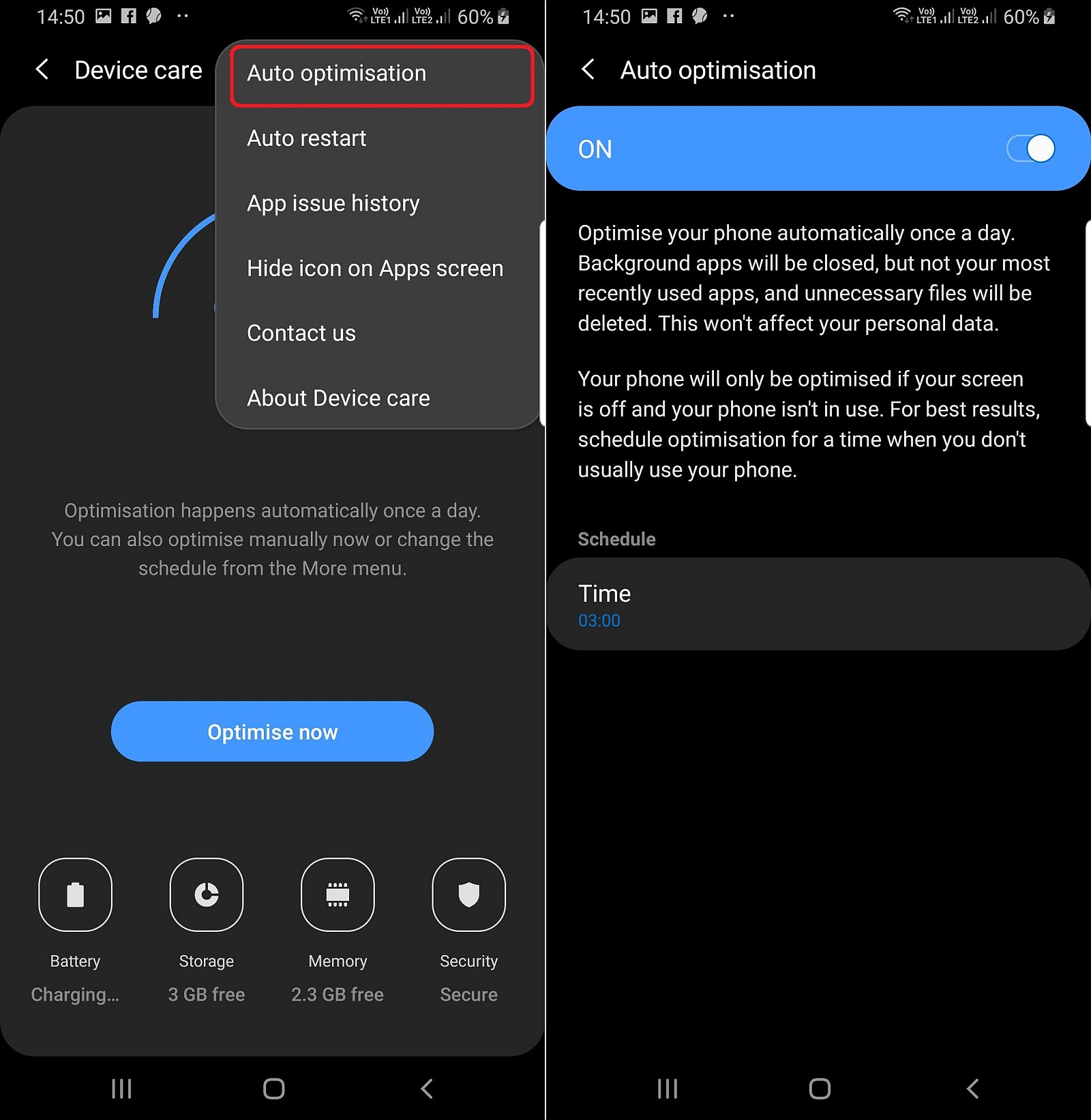 One UI (Android 9) feature focus Free up memory and storage