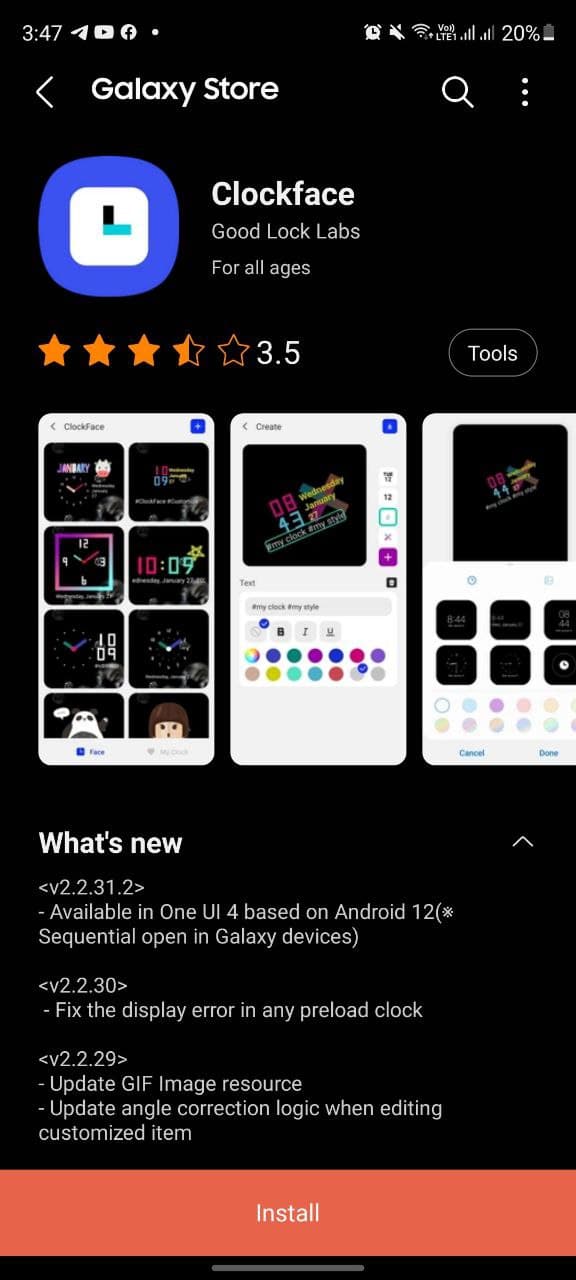 Samsung Clockface app now supports Android 12 One UI 4.0 Sammy Fans