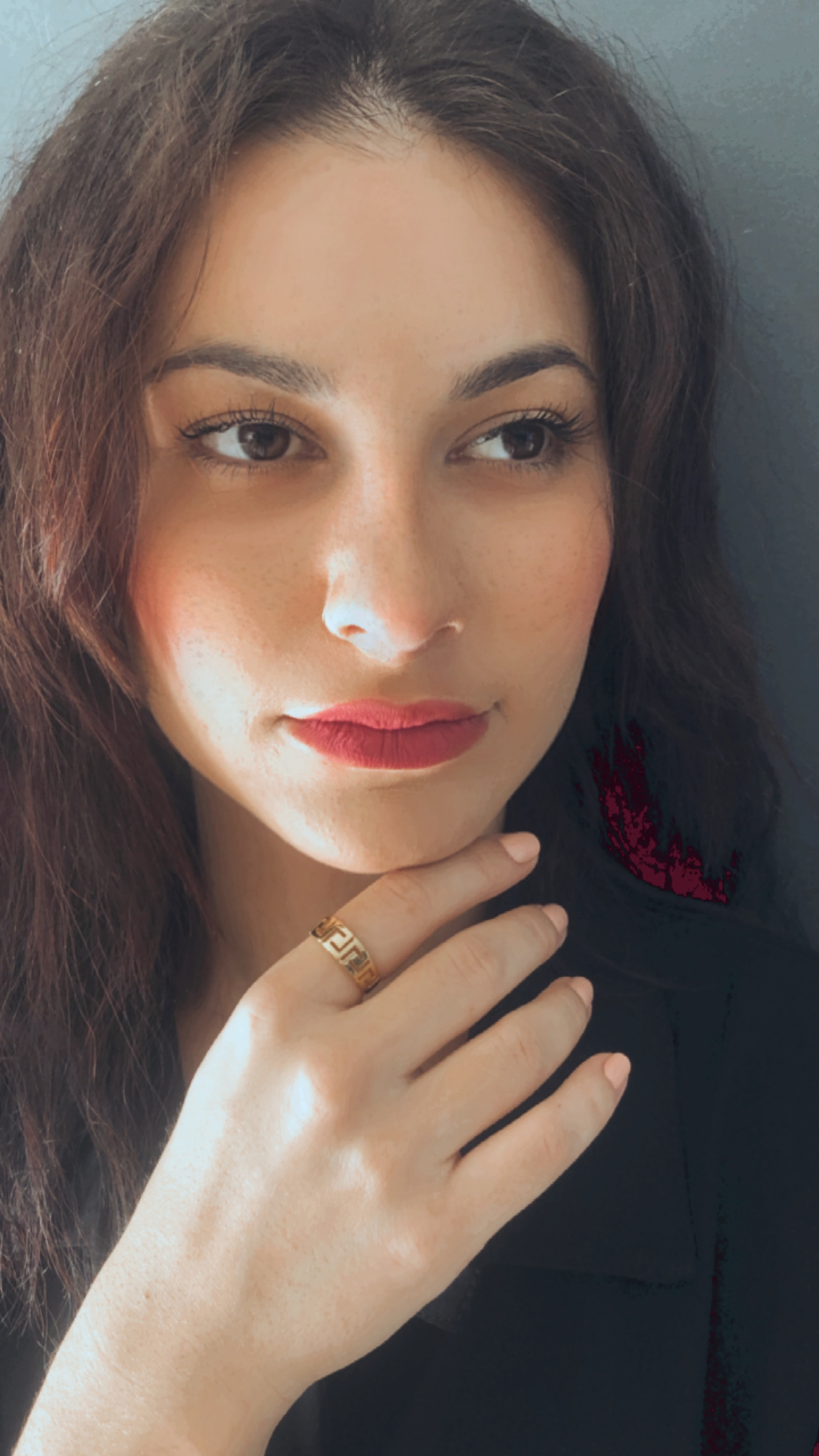 Gold Greek Key Graduated Ring Samourakis Jewelry