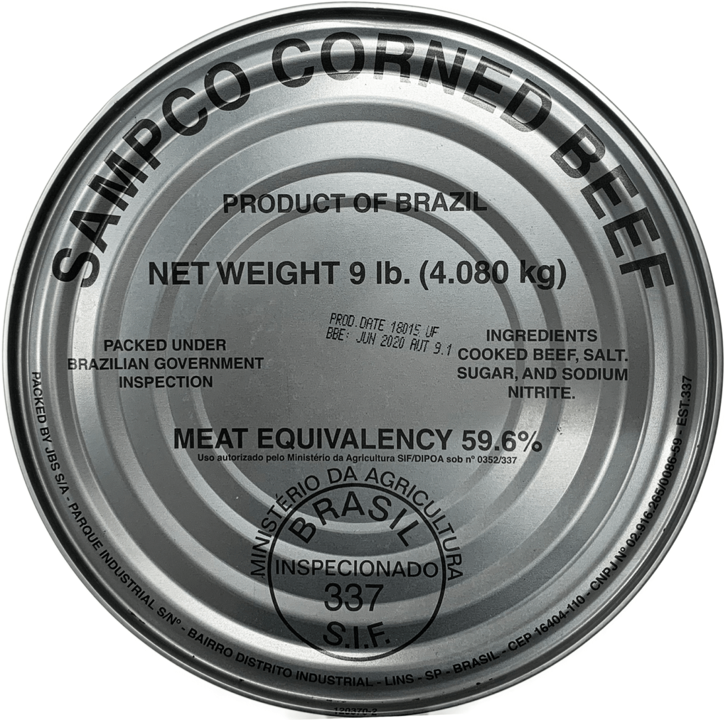 Canned Corned Beef 9 Lb Sampco, Inc.