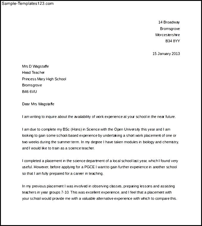 Biology Teacher Cover Letter Sample word Template Free Download