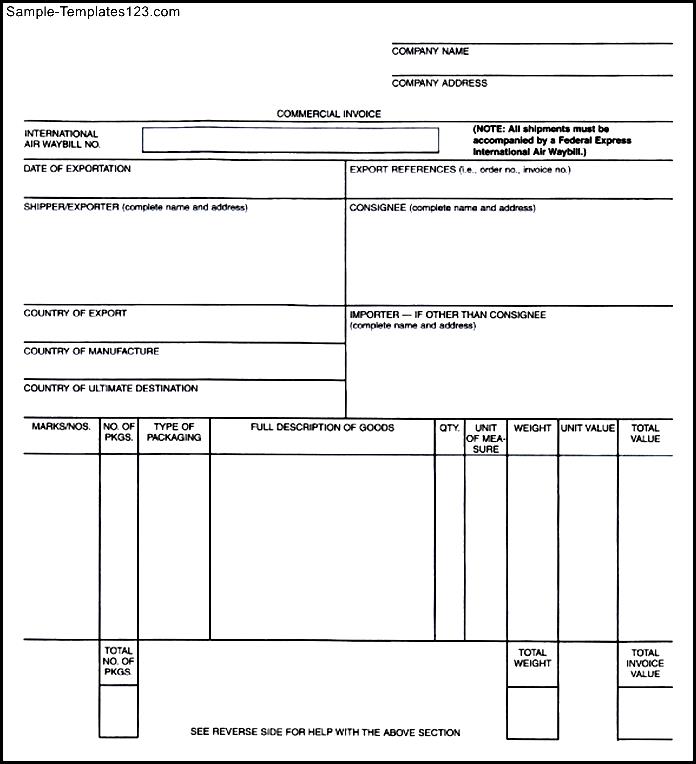 General Invoice Template Example Sample Templates