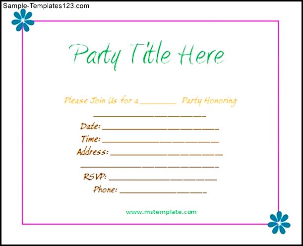 18+ Free Party Invitation Templates for MS Word