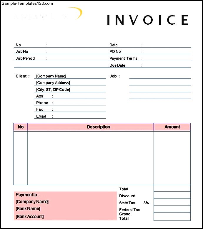 Photography Invoice Form Sample Templates