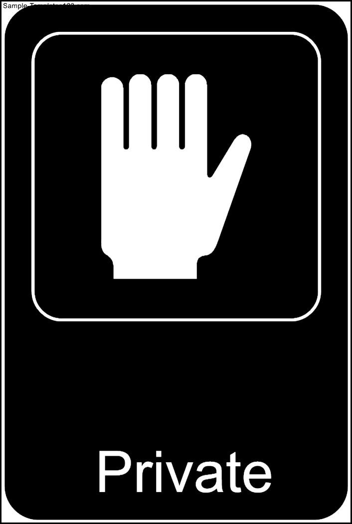Private Sign Template Sample Templates