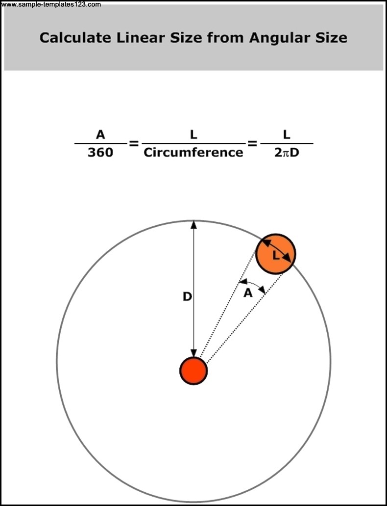 Calculate Linear Size Math Diagram Template Sample
