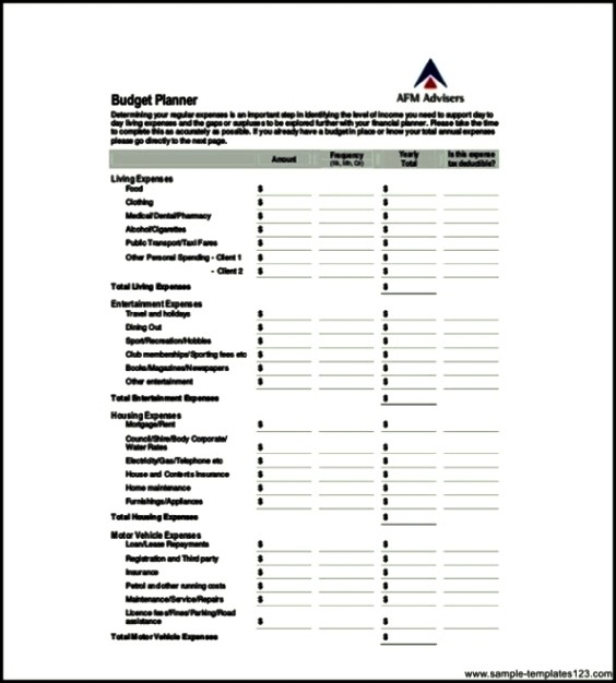 Sample Yearly Budget Planner for Mac Free Download Sample Templates