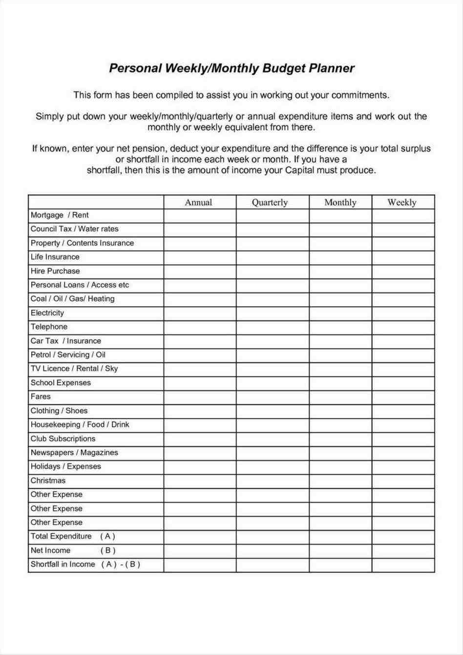 Monthly Business Expense Calculator Worksheet Sample Templates