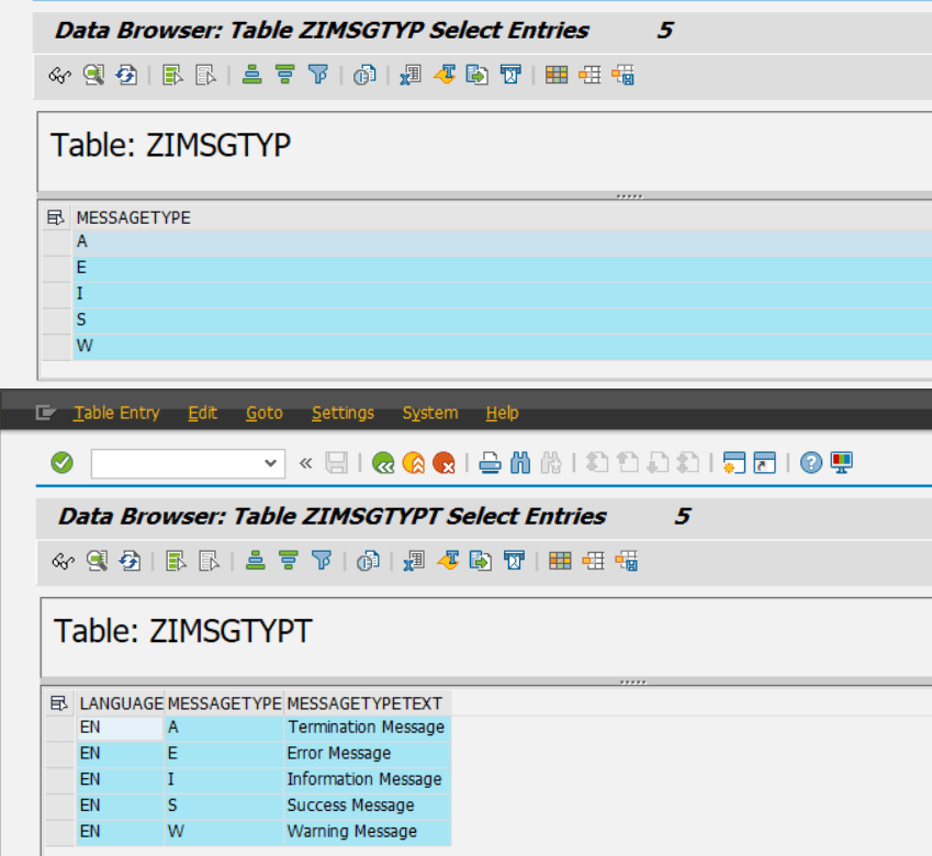 SAP Message type Value Help CDS Code My Experiments with ABAP